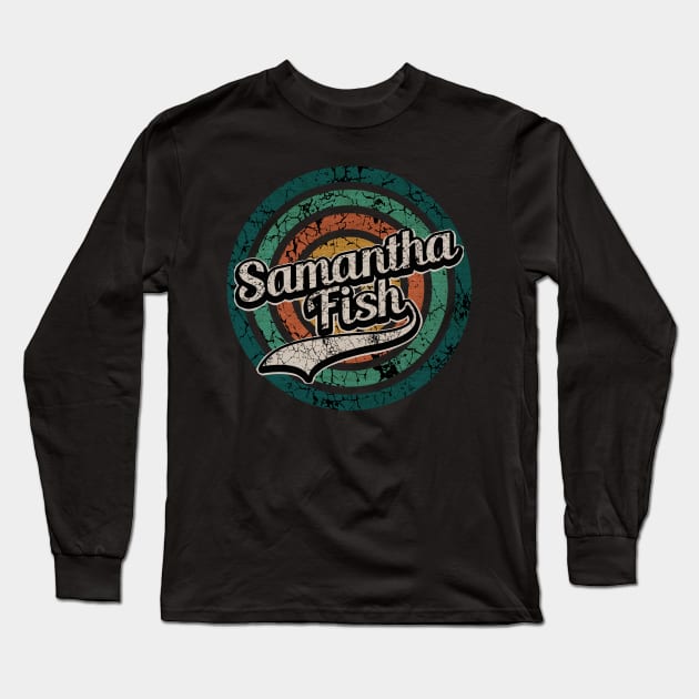 Samantha Fish // Retro Circle Crack Vintage Long Sleeve T-Shirt by People Mask